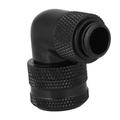 G1/4 Thread Water Cooling Fitting 90Â° Rotary Elbow Connector for 10x14 Hard Tube Black