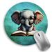 Small Mouse Pad Cute Elephant Round Mouse Pads for Desk Travel Mini Mousepad Non-Slip Rubber Base Portable Mousepads for Wireless Computer Mouse Laptop Office Desk Accessories 8.6 * 8.6 Inch