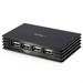 StarTech.com 4 Port Compact Black USB 2.0 Hub - Bus-powered or with Included Power Adapter - Portable Mac/PC laptop hub (ST4202USB)