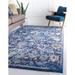 Unique Loom Assisi Augustus Rug Navy Blue/Black 10 6 x 16 5 Rectangle Floral Bohemian Perfect For Living Room Bed Room Dining Room Office