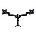 Startech Startech.Com Desk Mount Dual Monitor Arm - Articulating - Supports Monitors 12 To 24 - Adjustable Vesa Monitor Arm - Grommet Or Desk Mount - Black (Armdual) Computer_Component