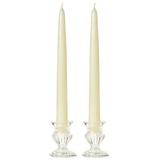 1 Pair Taper Candles Unscented 10 Inch Ivory Tapers .88 in. diameter x 10 in. tall