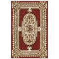 SAFAVIEH Classic Flanagan Floral Bordered Wool Area Rug Burgundy 5 x 8