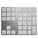 MABOTO Wireless Numeric Keyboard Aluminium 34 Key BT Keyboard Built-in Rechargeable Battery Keypad for Windows/iOS/Android (Silver)