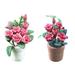 2 Pcs Models Toys Artificial Decorative Plant Interior Flowerpot Miniature Ornament Outdoor