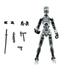 Herrnalise 3D Printed Action Figure 5.4-inches Full Body Mechanical Movable Toy with Multiple Accessories Desktop Decorations for Action Figures for Game Lovers