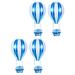 4 Pcs Hot Air Balloon Wedding Balloons Blue Inflatable Child Baby Aluminum Film