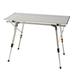 Folding Rectangular Table Aluminium Alloy Silver Camping Table Foldable Desk Lightweight