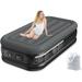 18 Twin Air Mattress with Built in Pump Raised 3Min Fast Inflatable Mattress Deluxe Blow Up Mattress Self Inflating Air Mattress Durable Air Mattress Twin Air Bed Comfy Inflatable Bed