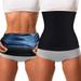Vaslanda 2 Pieces Waist Trimmer for Women Sweat Waist Trainer Workout Belt Stomach Wraps