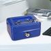 Oiur Mini Cash Box with Security Lock And Two Keys Compact Shock-proof Portable Multi Compartments Deposit Cash Cash Safe Metal Box