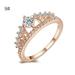 Deyared Women s Gold Rings Gold Plated Ring Set 2017 New Fashion Gold Pretty Crown Lady Crystal Princess Ring Under $4 Ring for Women on Clearance