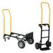 Living Pavilion Hand Truck Dual Purpose 2 Wheel Dolly Cart and 4 Wheel Push Cart with Swivel Wheels 330 Lbs Capacity Heavy Duty Platform Cart for Moving/Warehouse/Garden/Grocery