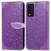 T-Mobile REVVL V+ 5G Wallet Case Flower Embossed Design Premium PU Leather Magnetic Flip Protective Phone Case Cover Women Girls with Card Slots Stand for T-Mobile REVVL V Plus 5G Purple