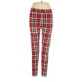 American Eagle Outfitters Leggings: Red Plaid Bottoms - Women's Size Large
