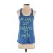 Lorna Jane Active Active Tank Top: Blue Print Activewear - Women's Size X-Small