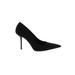 Zara Heels: Slip-on Stilleto Cocktail Black Solid Shoes - Women's Size 39 - Pointed Toe