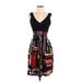 Kensie Casual Dress V Neck Sleeveless: Black Dresses - Women's Size Small