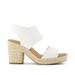 TOMS Women's White Majorca Rope Canvas Platform Sandals, Size 11