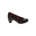 Merrell Heels: Slip On Chunky Heel Work Burgundy Print Shoes - Women's Size 7 - Round Toe