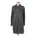 Old Navy Casual Dress - Shirtdress: Gray Dresses - Women's Size Medium