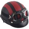 Ej.life - Casque Moto avec Lunettes et Echarpe de Casque Casque de Moto Homme Casque de Moto Adulte