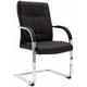 Vidaxl - Chaise de bureau cantilever Noir Similicuir