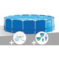 Kit piscine tubulaire Intex Metal Frame ronde 4,57 x 1,22 m + Kit de traitement au chlore + Kit