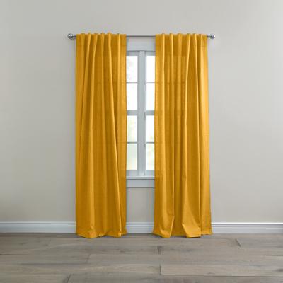 Wide Width Poly Cotton Canvas Back-Tab Panel by BrylaneHome in Ochre (Size 48