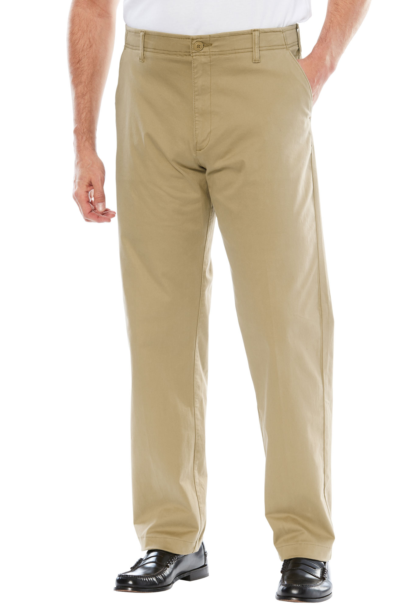 Men's Big & Tall Extreme Comfort Pants by Lee in Original Khaki (Size 48 28)