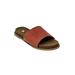 Women's Womens Faux Leather Open Toe Slide Footbed Sandal by GaaHuu in Brick Red (Size 9 M)