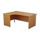 Jemini Radial Left Hand Panel End Desk 1600x1200x730mm Beech KF805007