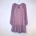 Free People Dresses | Free People Jenny Burnt Out Lace Velvet Mini Dress In Lilac Nwt Small | Color: Purple | Size: S