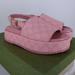 Gucci Shoes | Gucci 40 Candy Pink Gg Supreme Platform Y2k Chunky Platform Sandals E797 | Color: Pink | Size: Eu 40