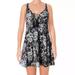 Free People Dresses | Free People Lined Mini Dress Sundress Black Floral | Color: Black | Size: M