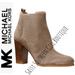 Michael Kors Shoes | Michael Kors Khaki Grey Suede Booties | Color: Gray/Tan | Size: 9.5