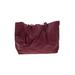 Saks Fifth Avenue Tote Bag: Burgundy Solid Bags