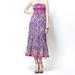 Anthropologie Dresses | Anthropologie Maeve Silk Daleka Day Dress Smocked Boho Size Xs | Color: Pink/Purple | Size: Xs