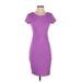 Gianni Bini Cocktail Dress - Sheath: Purple Solid Dresses - Women's Size Small