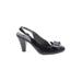 Life Stride Heels: Pumps Chunky Heel Classic Black Solid Shoes - Women's Size 9 - Almond Toe