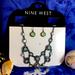Nine West Jewelry | Nine West 16in. Silver Tone W/ Blue/Green Stones. Necklace And Earrings Set. | Color: Blue/Green | Size: Os