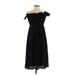 Forever 21 Casual Dress - Midi: Black Solid Dresses - New - Women's Size Small