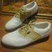 Nike Shoes | Nike Golf Shoes Spikes Cleats Comfy Soft Feel Mens Size 9.5 White Beige Tan | Color: Cream/White | Size: 9.5