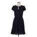 Old Navy Casual Dress - Mini Keyhole Short sleeves: Blue Dresses - Women's Size Medium