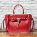 Michael Kors Bags | Michael Kors Legacy Large Belted Satchel W/Studs Leather In Crimson Nwt | Color: Gold/Red | Size: Os
