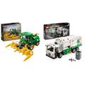 LEGO Technic John Deere 9700 Forage Harvester, Mähdrescher-Spielzeug zum Bauen & Technic Mack LR Electric Müllwagen, Müllauto-Modell für Recycling-Rollenspiele