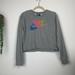 Nike Sweaters | Nike Women's M Logo Cropped Gray Pullover Sweatshirt Top | Color: Gray | Size: M