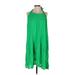Venus Casual Dress - Mini Halter Sleeveless: Green Solid Dresses - Women's Size Small