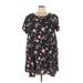 Torrid Casual Dress - Mini Scoop Neck Short Sleeve: Black Print Dresses - Women's Size 4X Plus