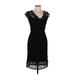 Adrianna Papell Casual Dress: Black Dresses - Women's Size 8